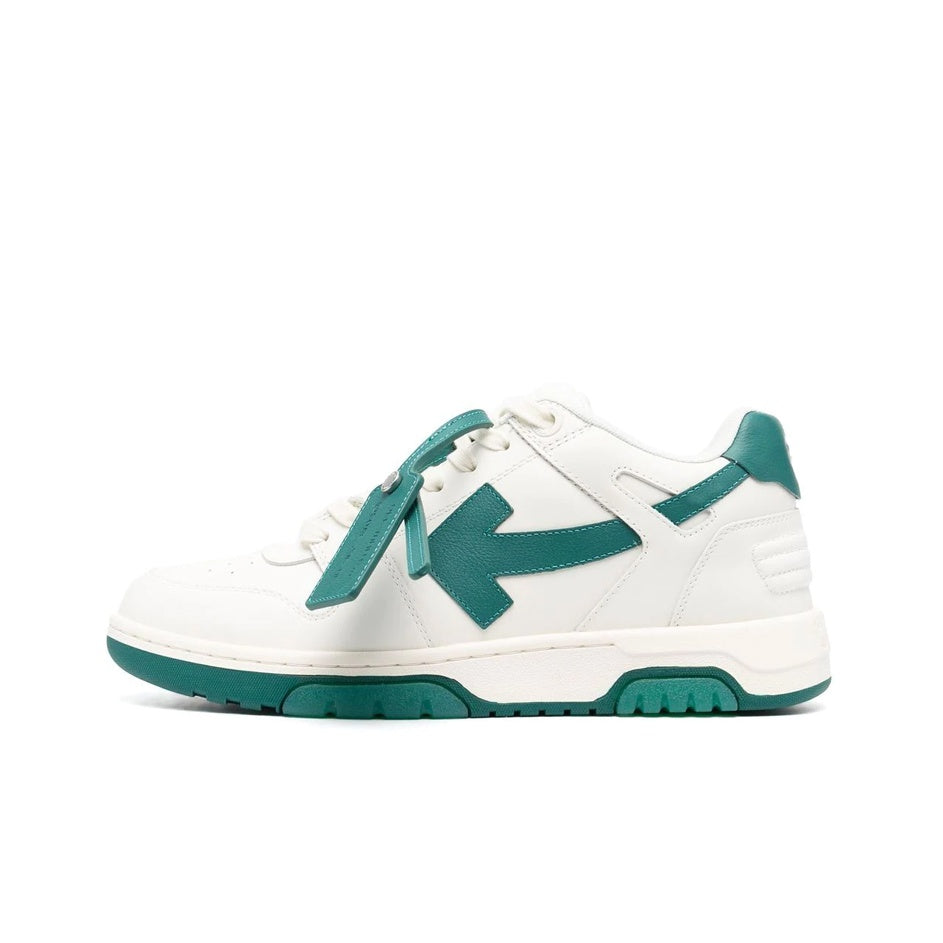 OFF WHITE Out Of Office Ooo Low Tops White Green FW22