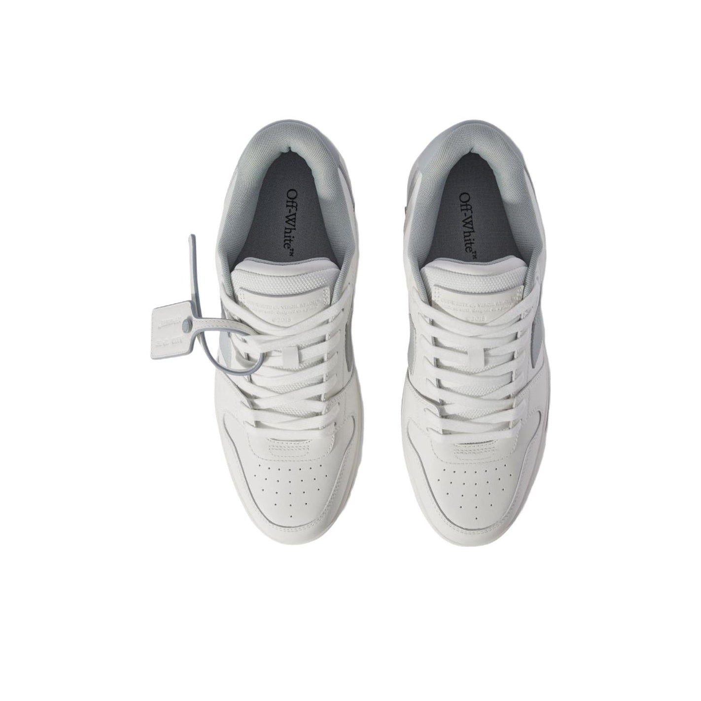OFF WHITE Out Of Office Leather Sneakers 'Grey White'