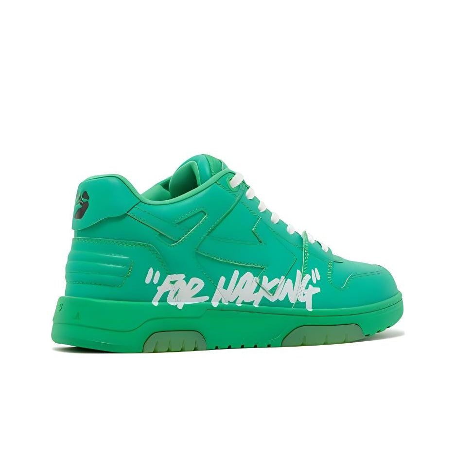OFF-WHITE Out Of Office Ooo 'For Walking' Low Tops Green