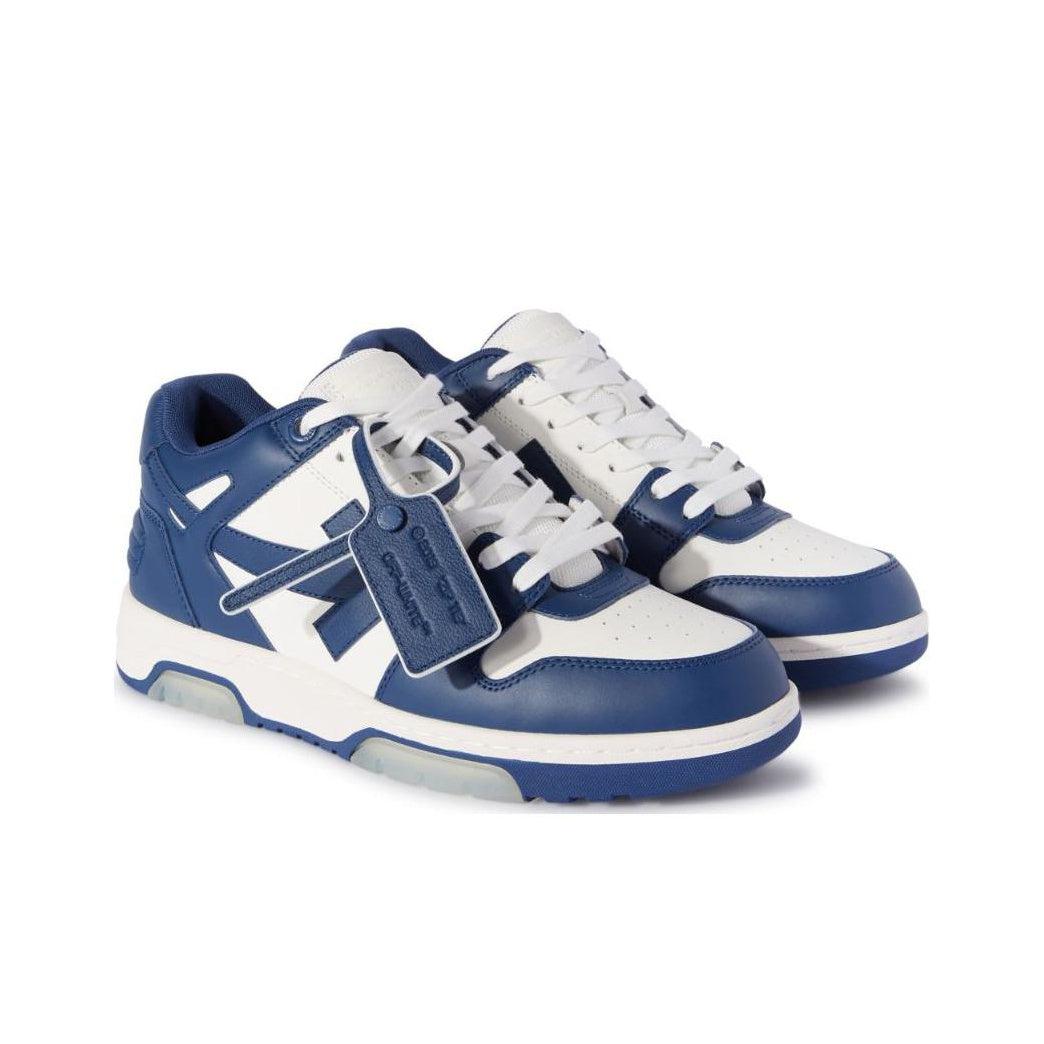 OFF WHITE Out Of Office Ooo Low Tops White Royal Blue