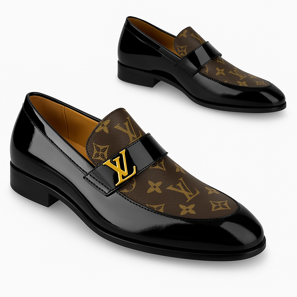 Men's Luxury Patent Leather Loafers
Elegant Monogram Shoes