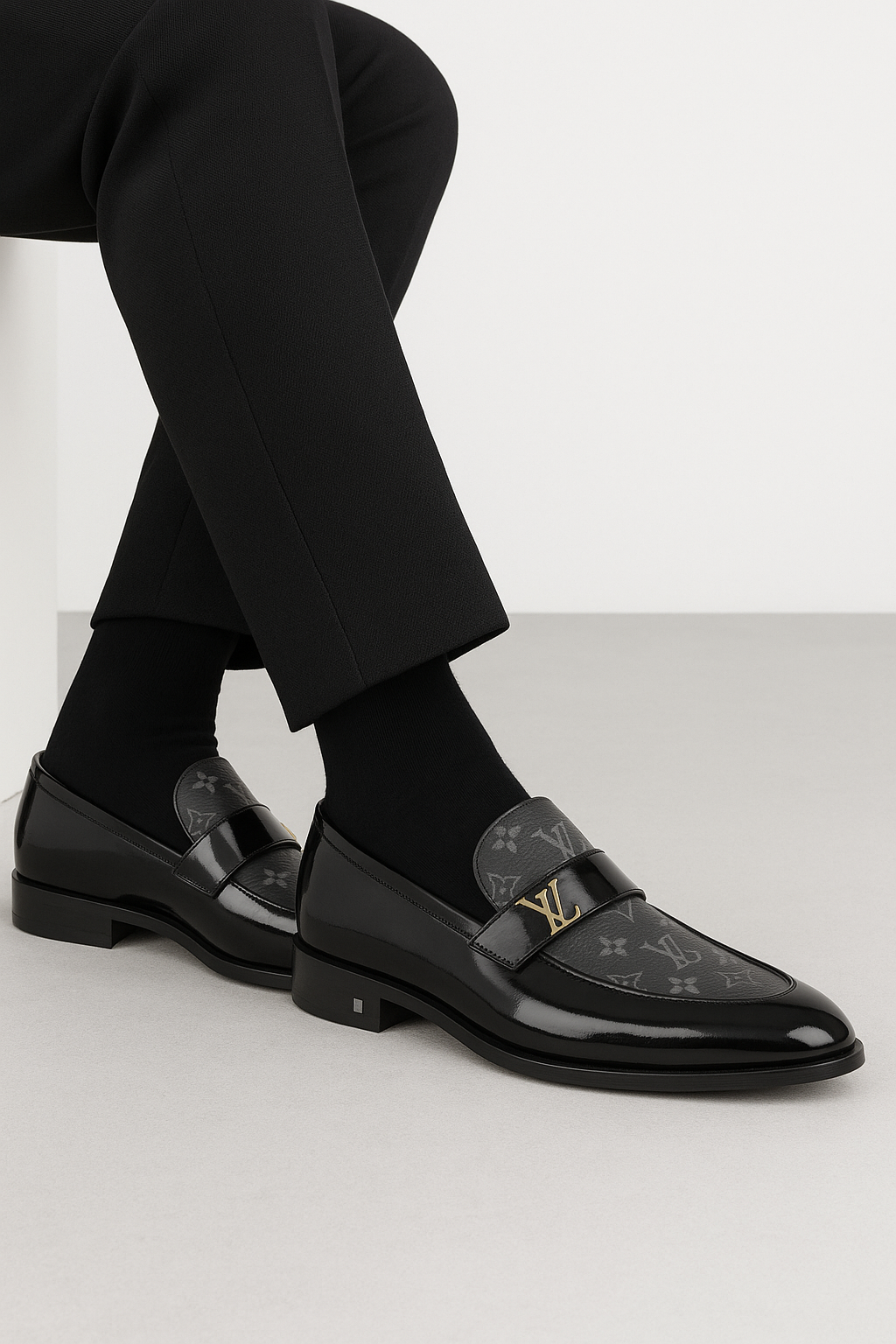 Men's Luxury Patent Leather Loafers
Elegant Monogram Shoes