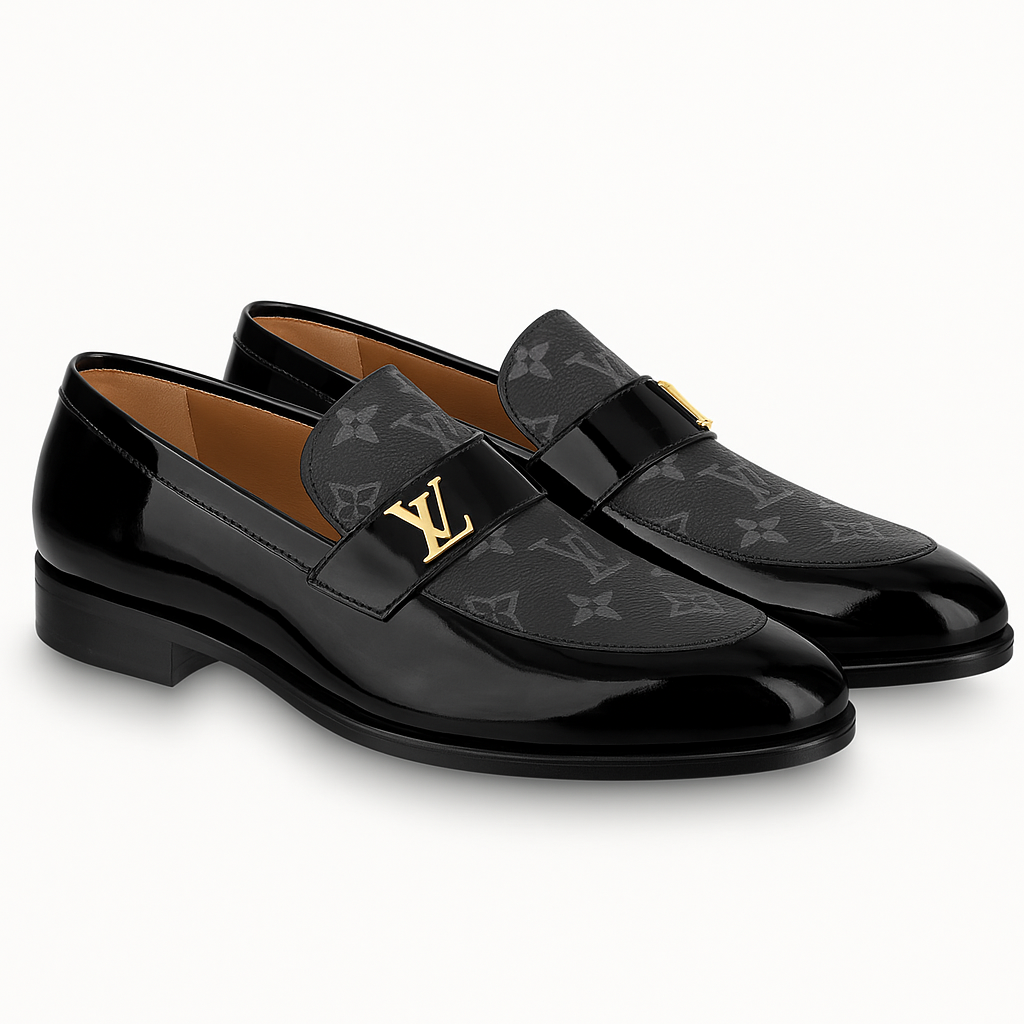 Men's Luxury Patent Leather Loafers
Elegant Monogram Shoes