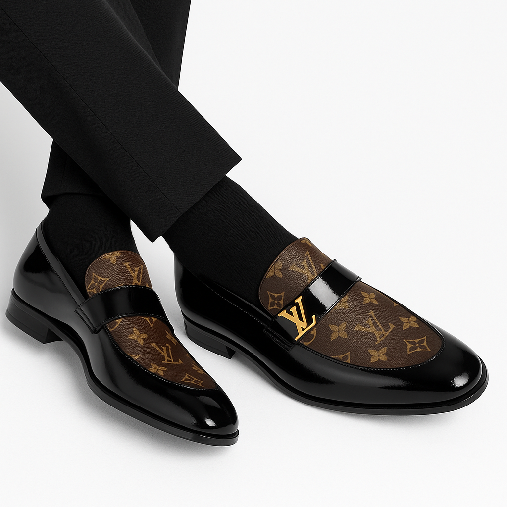 Men's Luxury Patent Leather Loafers
Elegant Monogram Shoes