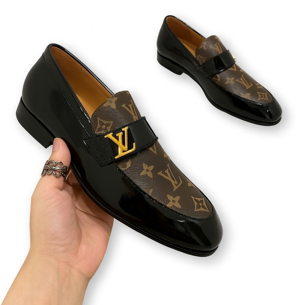 Men's Luxury Patent Leather Loafers
Elegant Monogram Shoes